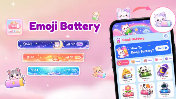 Emoji Battery Icon & Widget