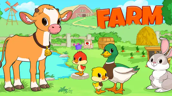 Farm animal games for kids 2-5