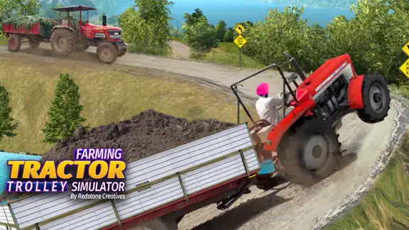 Farming Tractor Trolley Sim 3D
