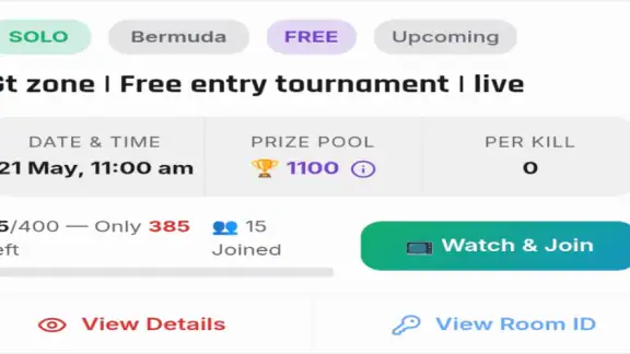 GT Esports - FF Tournament App