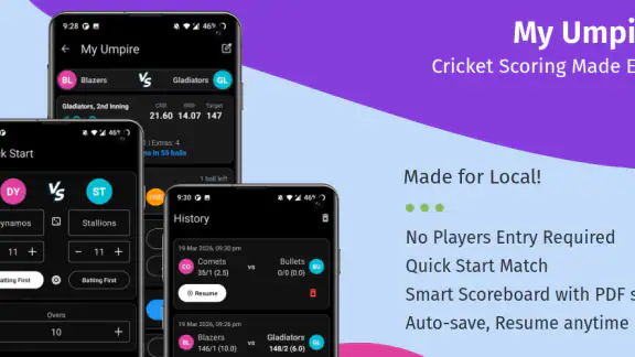 My Umpire - Cricket Scorer
