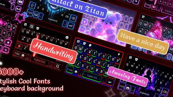 Neon Red Heartbeat कीबोर्ड