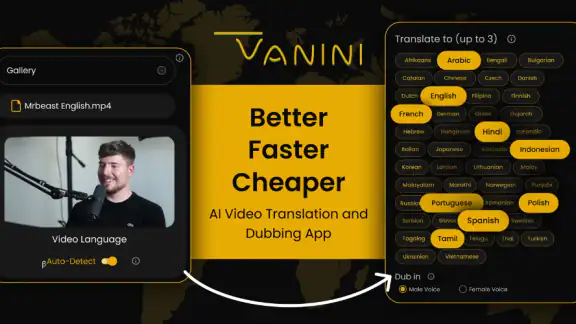 Panini AI Video Translator Dub