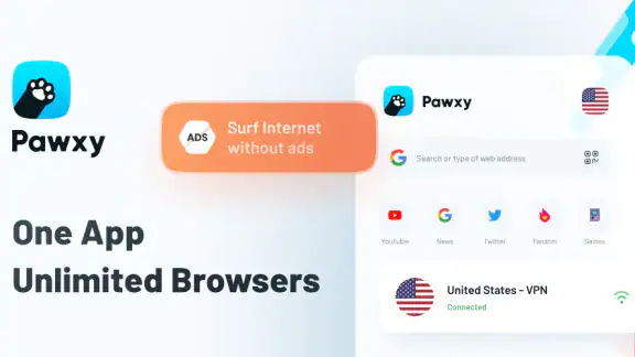 Pawxy - Fast VPN & Web Browser