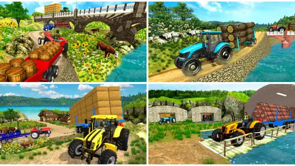 Real Tractor Trolley Sim Game