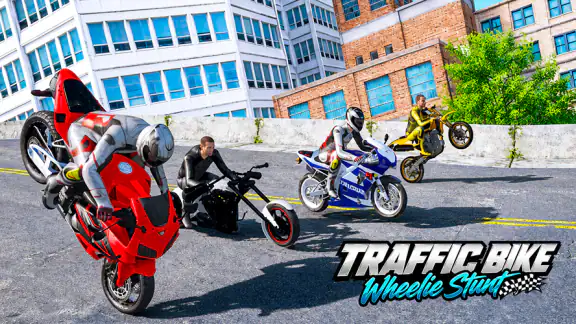 Traffic Bike: Wheelie Stunt