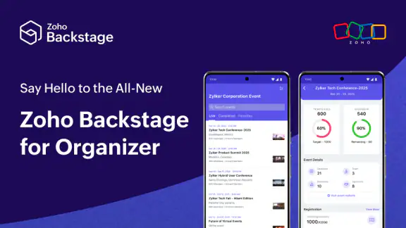 Zoho Backstage for Organizers