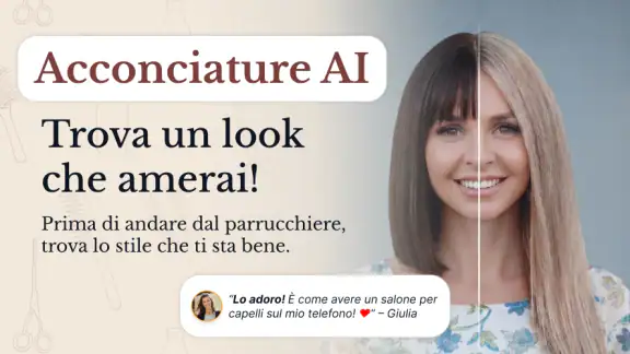 Cambio colore capelli con IA