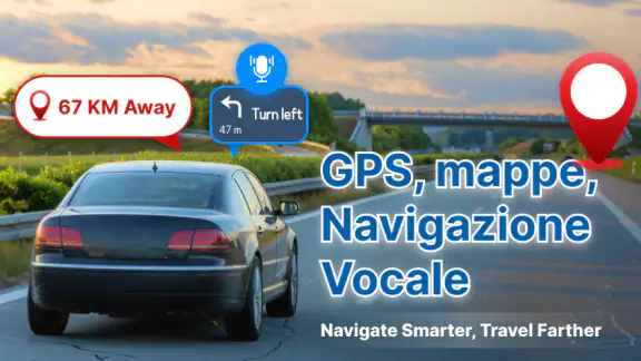 GPS, mappe, navigazione vocale