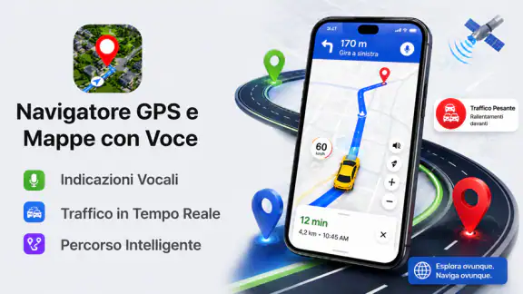 Navigatore GPS e mappe vocali