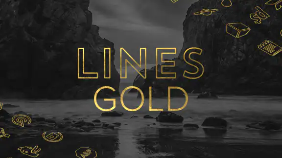 Lines Gold Pro - Icon Pack