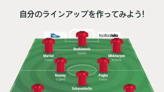 LINEUP11: サッカーラインナップ