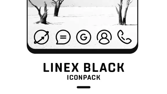 LineX Black Icon Pack