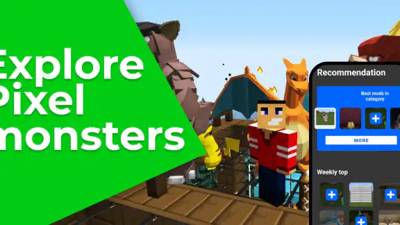 Mods pixel monsters for mcpe