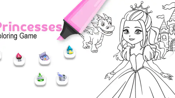 Princess Coloring Book Glitter