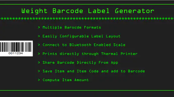 Weighing Scale Barcoding app