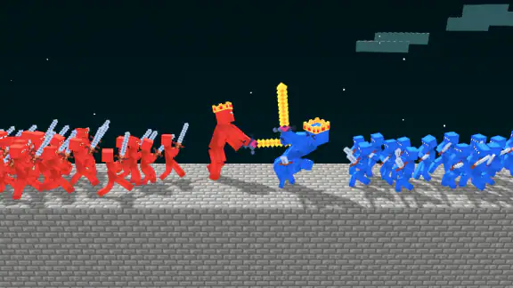 ブロック状のラグドールの戦い