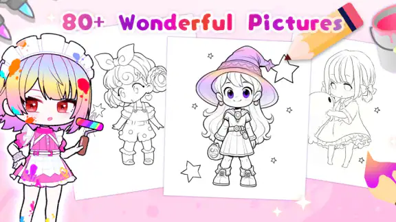 色塗り絵：イラストお絵描きぬりえパズルASMRゲーム