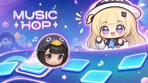 Music Hop: 리듬 음악 게임, 귀여운 캐릭터