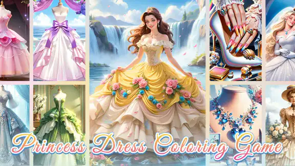 Princess Dress Coloring Game