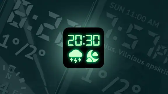 Weather Night Dock with clock