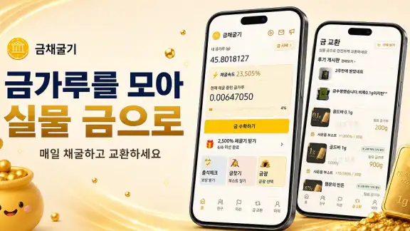 금채굴기 - 자동으로 쌓이는 금 리워드앱(금테크)