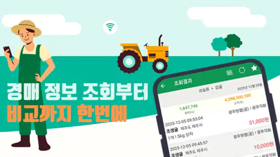 실시간 농산물 가격 - 경매시세 조회
