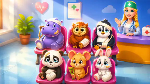 Huisdier dierenarts zorg spel
