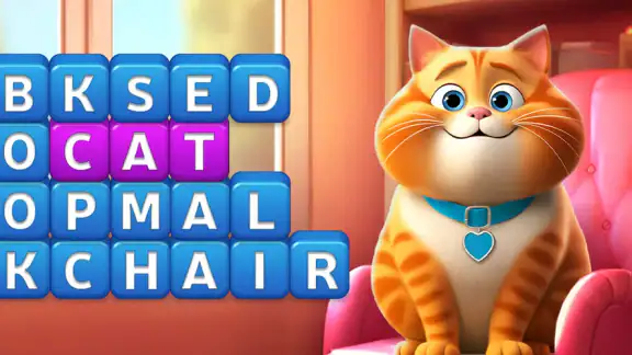 Kitty Scramble: Woord Stapels