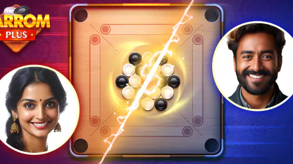 Carrom Plus-Disc Board Game