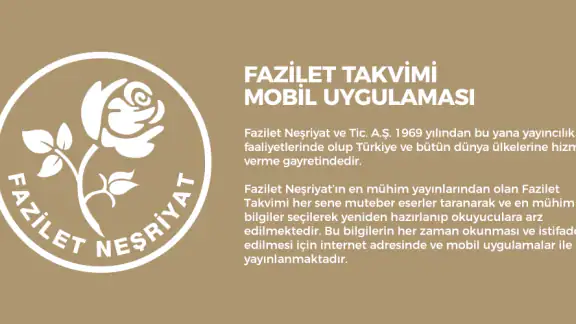 Fazilet Takvimi: İmsakiye