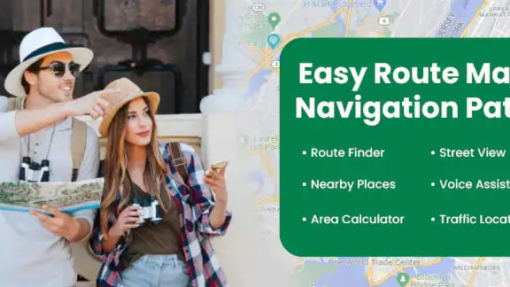 Lett Rute Kart: Navigasjon Sti