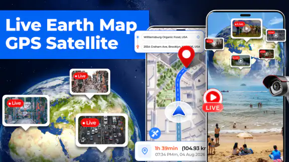 Live Earth-kart -GPS-satellitt