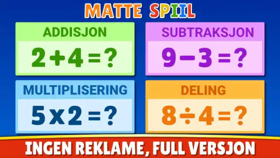 Matematikk på norsk: Math Game