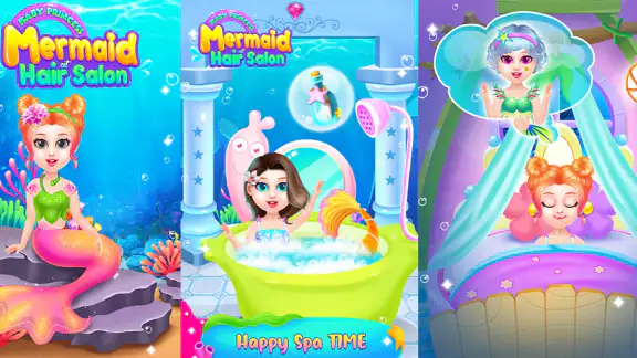 Princess Mermaid At Hair Salon
