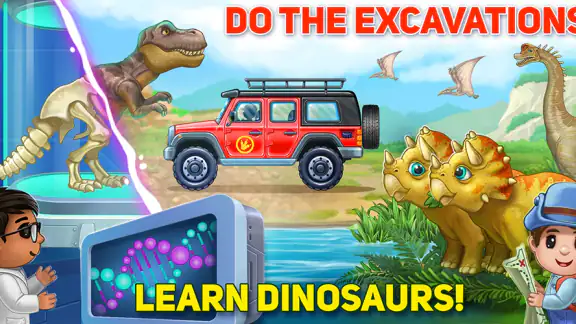 Truck, Dinosaur Games for Kids