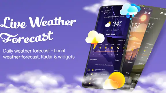 Værmelding - Radar og widgets