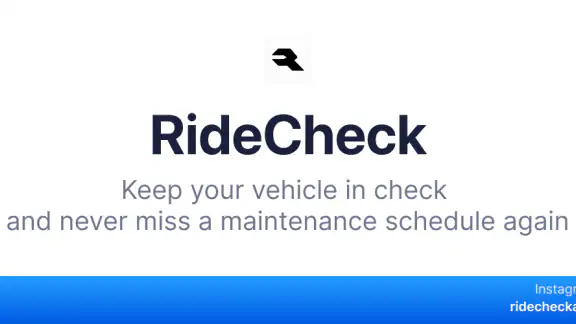 Vehicle Maintenance: RideCheck