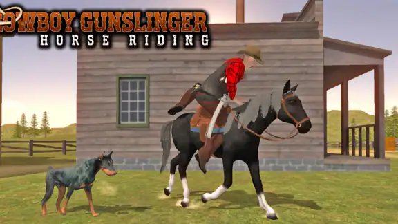 Cowboy Gunslinger Horse Riding