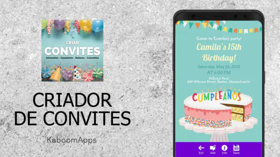 Criador de cartões de convite