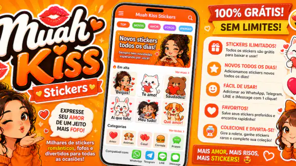 Figurinhas Beijo - WAStickers