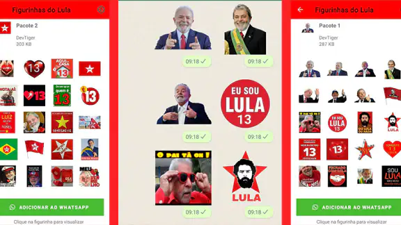 Figurinhas do Lula - PT