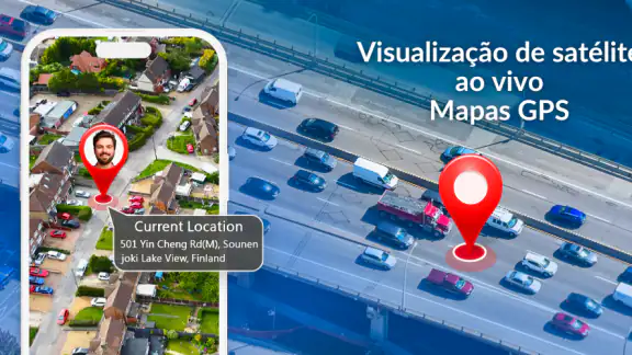 GPS de visão de satélite