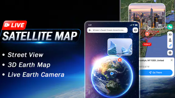 Mapa de satélite ao vivo