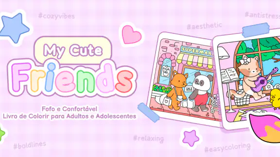 My Cute Friends: Livro Colorir