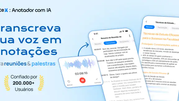 NoteX: Notas e Reuniões IA