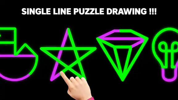 Single Line Puzzle Drawing