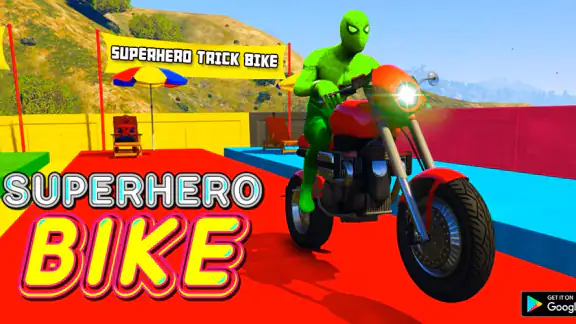 Superhero Tricky Bike Stunt