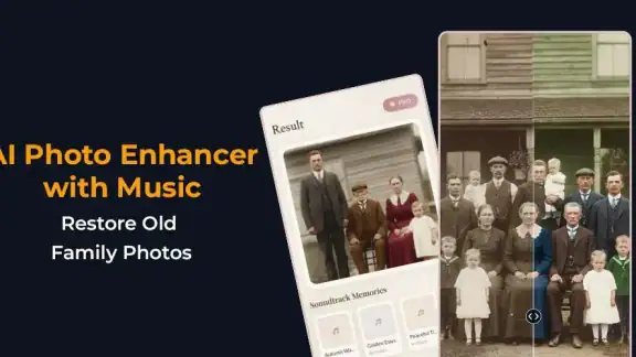 AI Photo Restore With Music