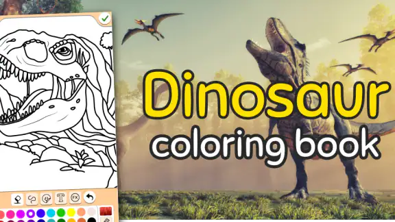 Dinosaurie färg spel